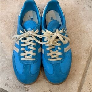 adidas Sky Blue and White Retro Runners